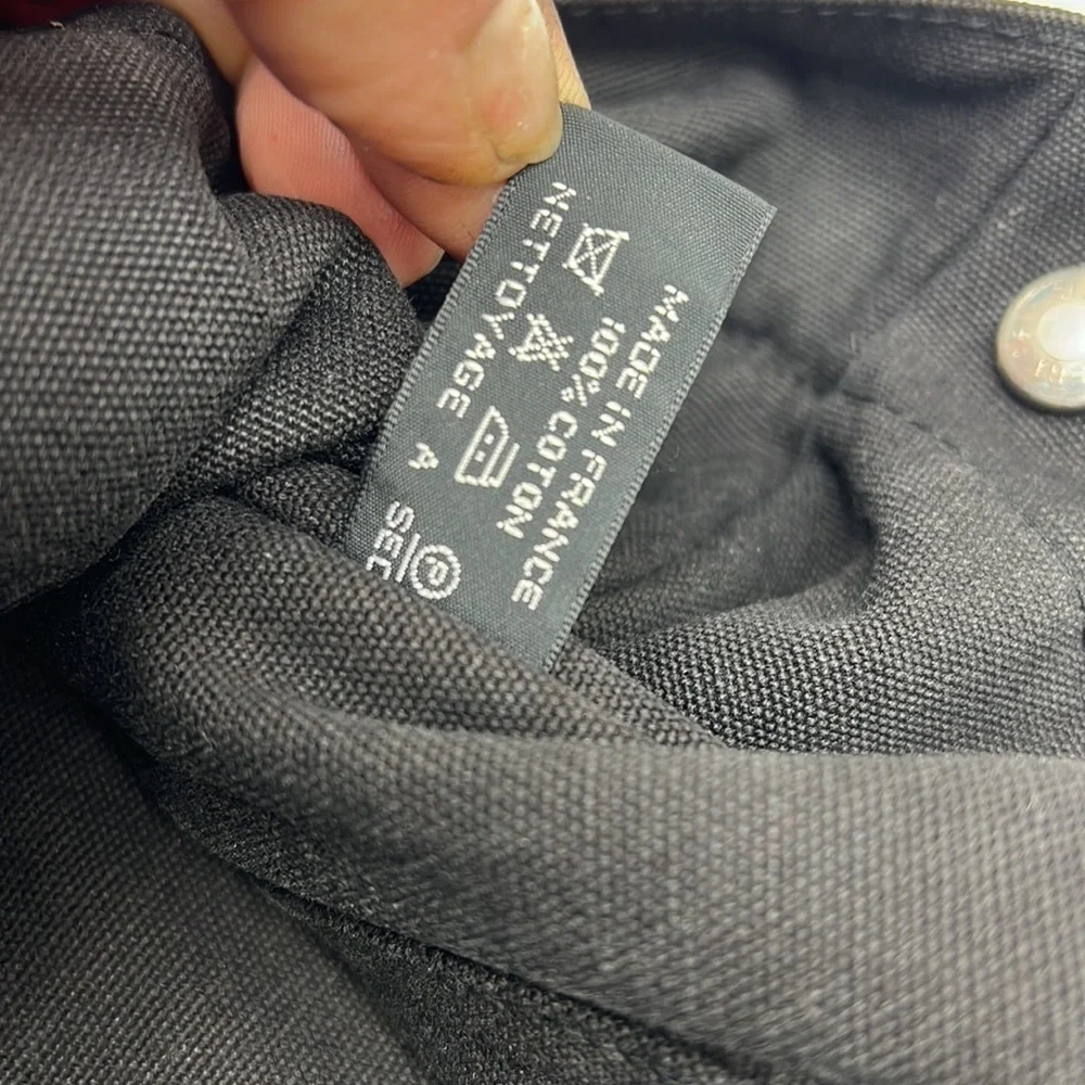 HERMÈS Toile Fourre-Tout MM Black Gray Tote - Picture 14 of 16